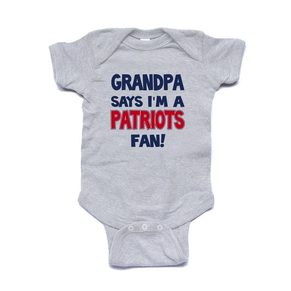 NanyCraft's Grandpa says I'm a PATRIOTS Fan Baby Bodysuit