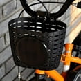 thumbnail image 3 of Kids Bicycle Basket, Children Plastic Front Handlebar Bike Basket for Storage, Black, 3 of 6
