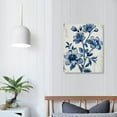 thumbnail image 4 of JEUXUS  Beautiful Blue Flower Canvas Print Wall Art Decor for Home or Office Stunning Floral Wall Art Ready to Hang for Bedroom Bathroom Living Room Each Panel, 4 of 5