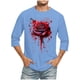 thumbnail image 1 of Blusas y camisas de manga larga y cuello redondo para hombre, blusas casuales de moda con cuello redondo y manga corta, blusas de poliéster para hombre, 1 of 4