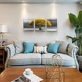 thumbnail image 3 of Canvas Wall Art For Living Room- Black And White Wall Decor For Bedroom Room-Yellow Trees Landscape Wall Paintings-Modern Home Decor Stretched And Framed Ready To Hang Wall Pictures- 12"X16"X3 Piece, 3 of 6