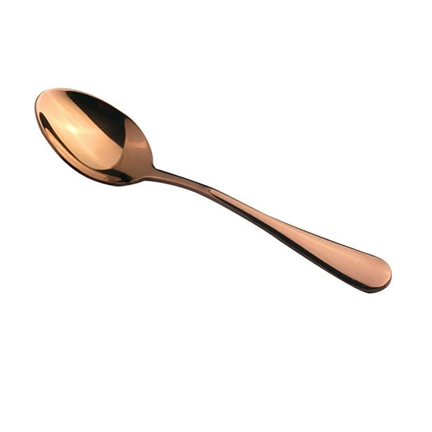 Cuchara de Acero Inoxidable Conveniente para Cocina Comedor Fiesta Café Té Oro rosa