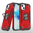thumbnail image 1 of FIEWESEY for iPhone 14 Pro Max Case, Military Grade Protective Phone Case Cover with Metal Ring Kickstand [Support Magnet Mount] Compatible with iPhone 14 Pro Max - Red, 1 of 7