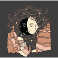 thumbnail image 2 of Celestial Tropics Canyon Adult Black Crew Neck Short Sleeve Tee-XL, 2 of 2