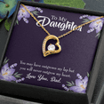 thumbnail image 5 of To My Daughter Never Outgrow my Heart From Dad Forever Necklace w Message Card, 5 of 19