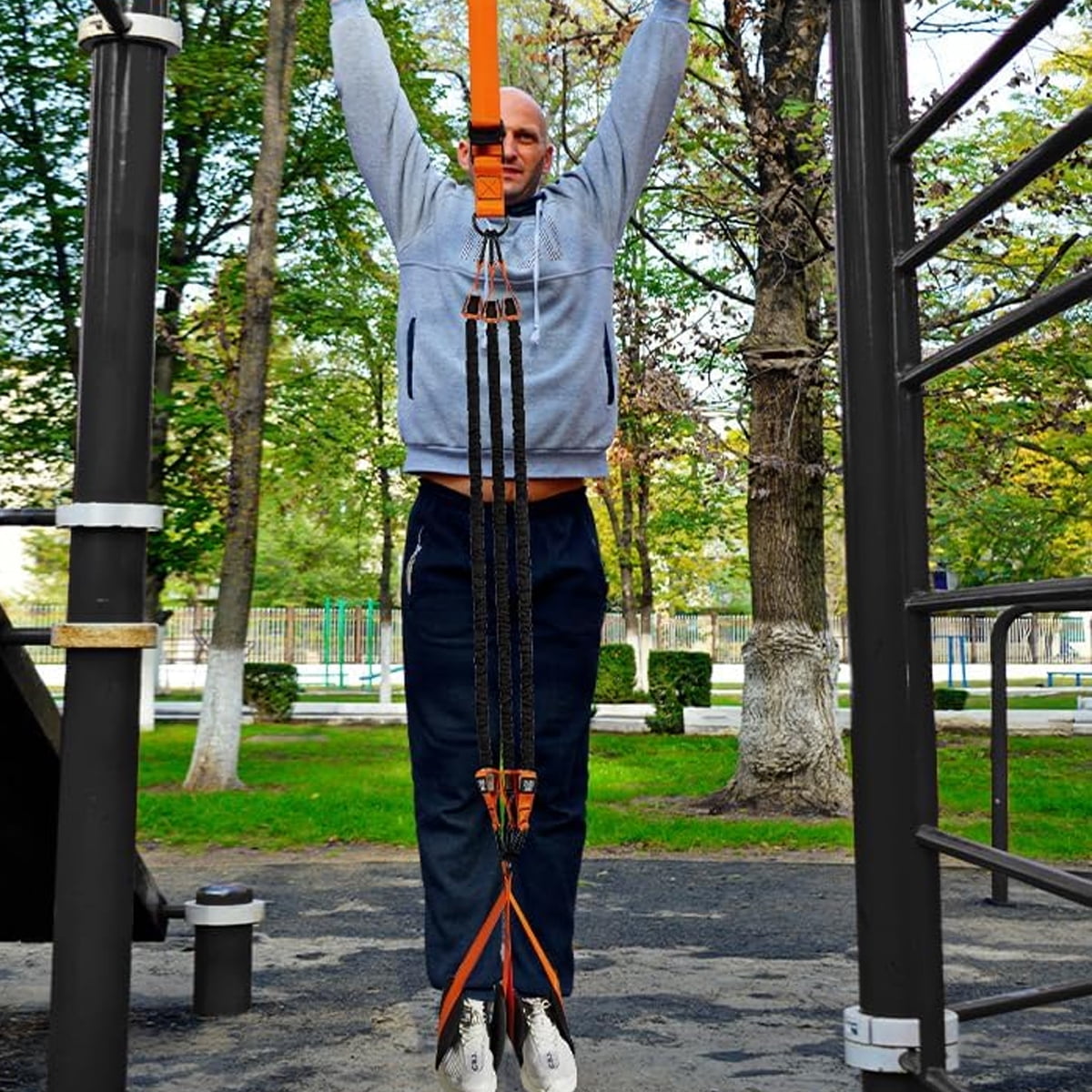 Pull Up Assistance Bands, Heavy Duty Resistance Band for Pull Up Bar, Adjustable Weight/Size with Fabric Feet/Knee Rest, Bands for Pull Up Assist for Strength Training - Style 1