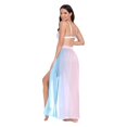 thumbnail image 3 of FORMRS Womens Beach Sarong Semi-Sheer Bikini Wrap Skirt Swimsuit Cover-ups, Light Pink Gradient, 3 of 7