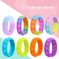 thumbnail image 3 of Juguete antiestrés de burbujas para niños, pulsera de silicona colorida para aliviar la ansiedad, sensorial para autismo, TDAH, 3 of 4