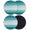 Green, variant on Ombre Blue Gray Wood Coasters Set of 6, Gradient Country Rustic Grain Absorbent Coasters for Drinks, Coaster for Bar Office Dining Coffee Table Accessories Decor, Non Slip Round Desk Coaster