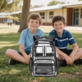 thumbnail image 2 of FUZHIQ Clear Transparent School Backpack for 3rd 4th 5th 6th 7th Grade, Heavy Duty Bookbag, Water Resistant Elementary Middle School Bag, Black, 2 of 8
