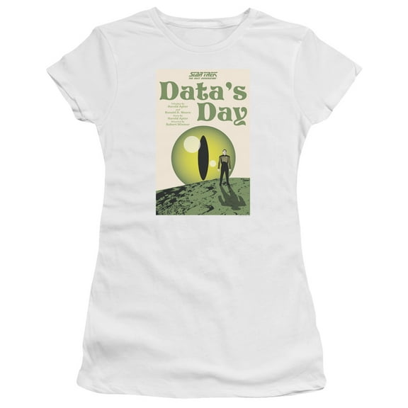 Star Trek Tng Season 4 Episode 11 Junior Women's Sheer T-Shirt White