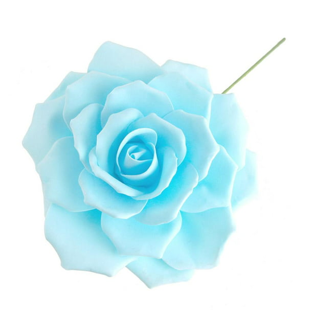 Rose Foam Flower with Stem, Blue, 13-Inch - Walmart.com - Walmart.com