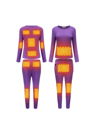Sexy Dance Heated Underwear Shirt with Pants Washable USB Charging Electric  Thermal Heating Insulated Clothes with 3 Level Temperature Setting