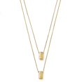thumbnail image 1 of Solid 14k Yellow Gold Two Layer Diamond-Cut Necklace Chain 18" - with Secure Lobster Lock Clasp (1mm), 1 of 2
