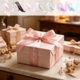 thumbnail image 1 of Polyester Gift Wrapping Ribbon, Elegant Letter Print for Wedding Shower Floral Bouquet Holiday Decor, Beige, JKODE, 1 of 6