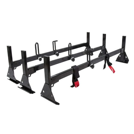 WaiRitoday Ladder Roof Racks Steel Black Rack Compatible with Chevy Express Fullsize Van 3 bar 1996-23