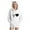 White, variant on Women's French Terry Hooded Sweatshirt Loose Fit Long Sleeve Fall Casual Comfort​​
