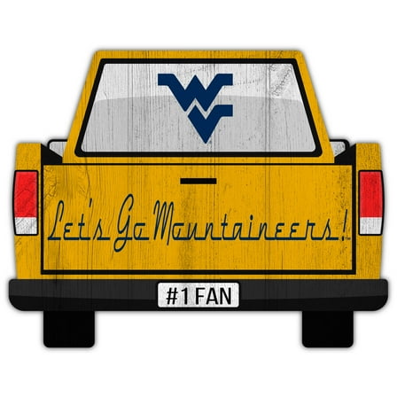 West Virginia Mountaineers 12'' x 12'' Truck Back D-cor