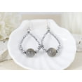 thumbnail image 5 of AeraVida Metallic Teardrop Silver Beads and Round Labradorite .925 Silver Dangle Earrings, 5 of 7