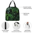 thumbnail image 3 of Easygdp Lush Foliage Green Plant Premium Insulated Lunch Bag - Waterproof Oxford Cloth, Aluminum Foil Lining, Large Capacity, Front Pocket, Unisex for Work, School, Outdoor Activities, Picnics, 3 of 5