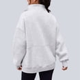 thumbnail image 4 of SUNBS Womens Sweatshirts Quarter Zip Oversized Mock Neck Pullover Half Zip Pockets Pullover Fleece Jacket Fall Clothes Cozy Clothes, 4 of 7