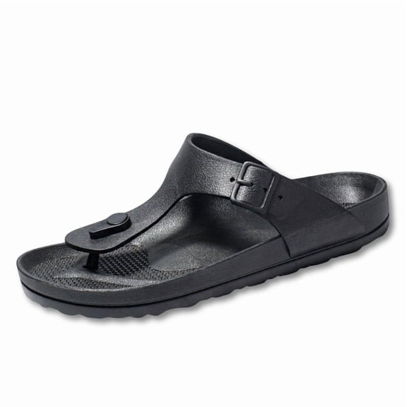 CHICVOMEY Flip Flops for Men Arch Support Rubber Sole Lightweight Non Slip Slip on Open Toe Flat Sandals Summer Beach Casual Slippers