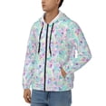 thumbnail image 3 of Goofa Sequins Pattern Mens Full-zip Hoodie, Zip-up Pullover Hooded Sweatshirt, Kangaroo Pocket Hoodie Ideal for Daily Wear, Travel, and Home-Small, 3 of 5