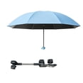 thumbnail image 2 of MMJ Sun Shade Umbrella Clamp On UPF50+ Foldable Adjustable Outdoor Rain Protection for Wheelchair Walker Camping Cart Golf Cart, 2 of 6