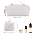 thumbnail image 5 of Bolso cosmético de viaje Tmvgtek de cuero PU Gran capacidad Cremallera a cuadros, 5 of 5
