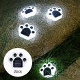 thumbnail image 2 of 4 piezas de luces solares para decoración de patio, luces LED para patas de perro, iluminación de paisaje para cubierta Soledad Luces de camino, 2 of 10