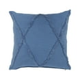 thumbnail image 6 of Ox Bay Sara Set of 4 Shag Diamond 18" x 18" Coronet Blue Cotton Adult Decorative Throw Pillow Covers, 6 of 11