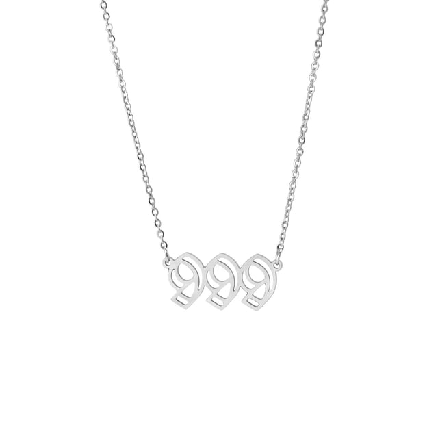 Uds. Colgante de collar con número de Ángel, collar de acero inoxidable chapado en oro/plata, joyería adecuada para mujeres Wmkox8yi sjalhkljlk781