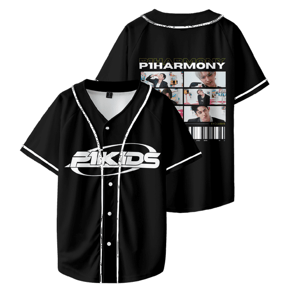 P1Harmony Merch Tour illustration Baseball Shirt Unisex T-Shirt Short Sleeve Casual Shirts Tops