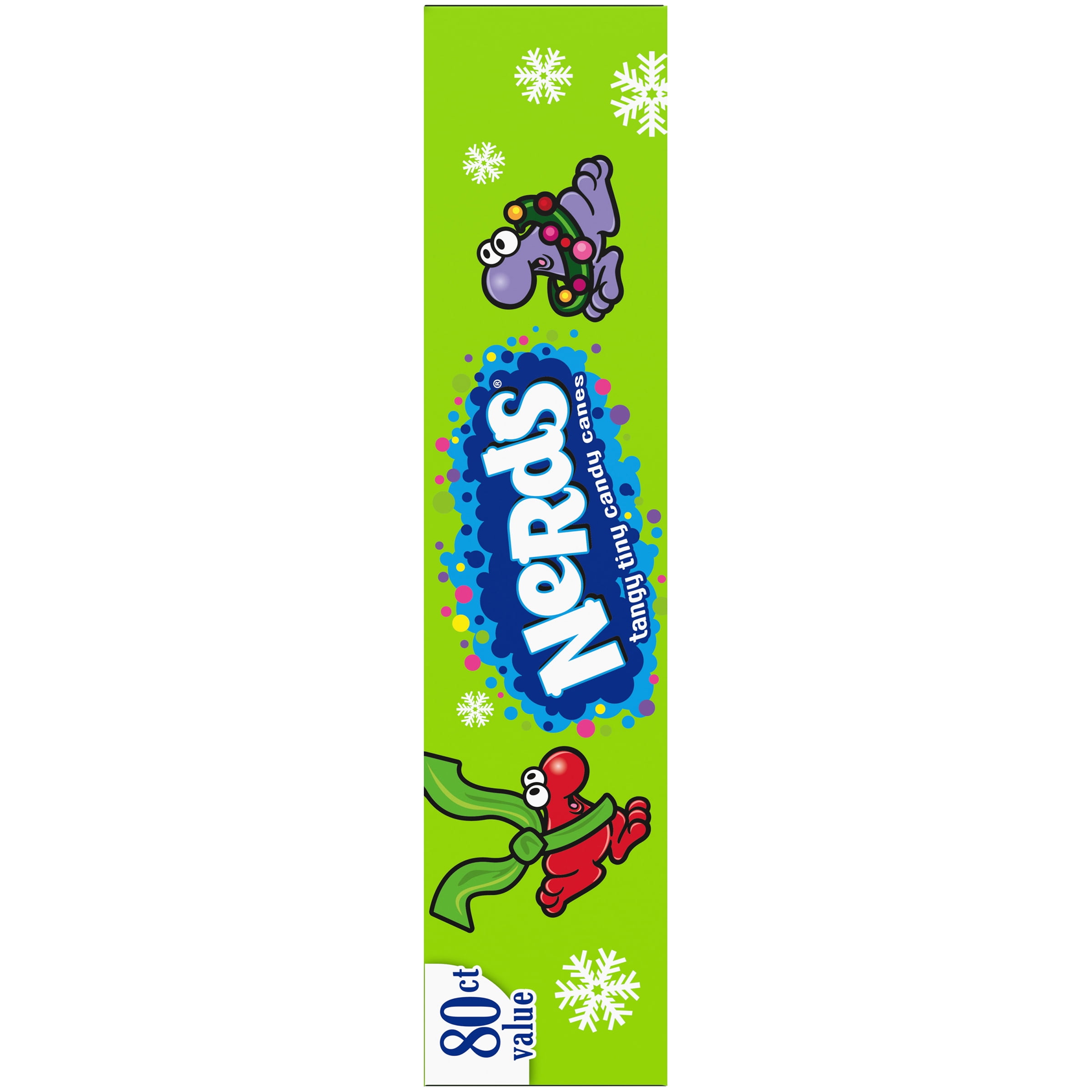 Nerds Candy Canes – 160 Ct Mix of Bulk Candy – With Three Flavors