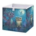 thumbnail image 2 of DEIARA Cute Dragon Owl Storage Basket Foldable Easy to Clean Durable with Hollow Support Plate with Handle 15.75x10.63x6.96in, 2 of 8