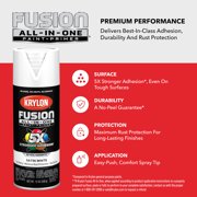 Krylon Fusion All-In-One, Satin, White, 12 oz