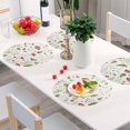 thumbnail image 6 of Ryvnso Mushrooms and Leaves Round Plate Mats Dining Table Placemat Set of 4 for Holiday Decoration, 6 of 7