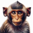 thumbnail image 1 of Adorable Bébé Singe - Peinture Diamant DIY, 1 of 6