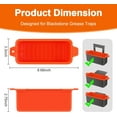 thumbnail image 2 of 3PCS Silicone Grease Cup Liners for Blackstone 36 28 22 17 Inch Griddle,Reusable Grease Catcher Cup Liner Grill Grease Tray ,Durable Drip Pans Blackstone Griddle Accessories,Orange, 2 of 10