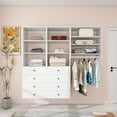 thumbnail image 2 of ModMakers Modular Closet System With Drawers, Wood Closet Organizer and Storage System w/ Hanging Rods, White, 2 of 7