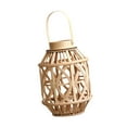 thumbnail image 2 of Candelabro de linterna tejida para velas de té, soporte de madera decorativo para el hogar para caminos al aire libre 22 cm x 44 cm, 2 of 9
