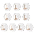 thumbnail image 4 of RUISINERY Pack of 10 Elegant Clear Adhesive Bathroom Hook Without Drilling Wall Hook for Kitchen Bathroom Storage, 4 of 7