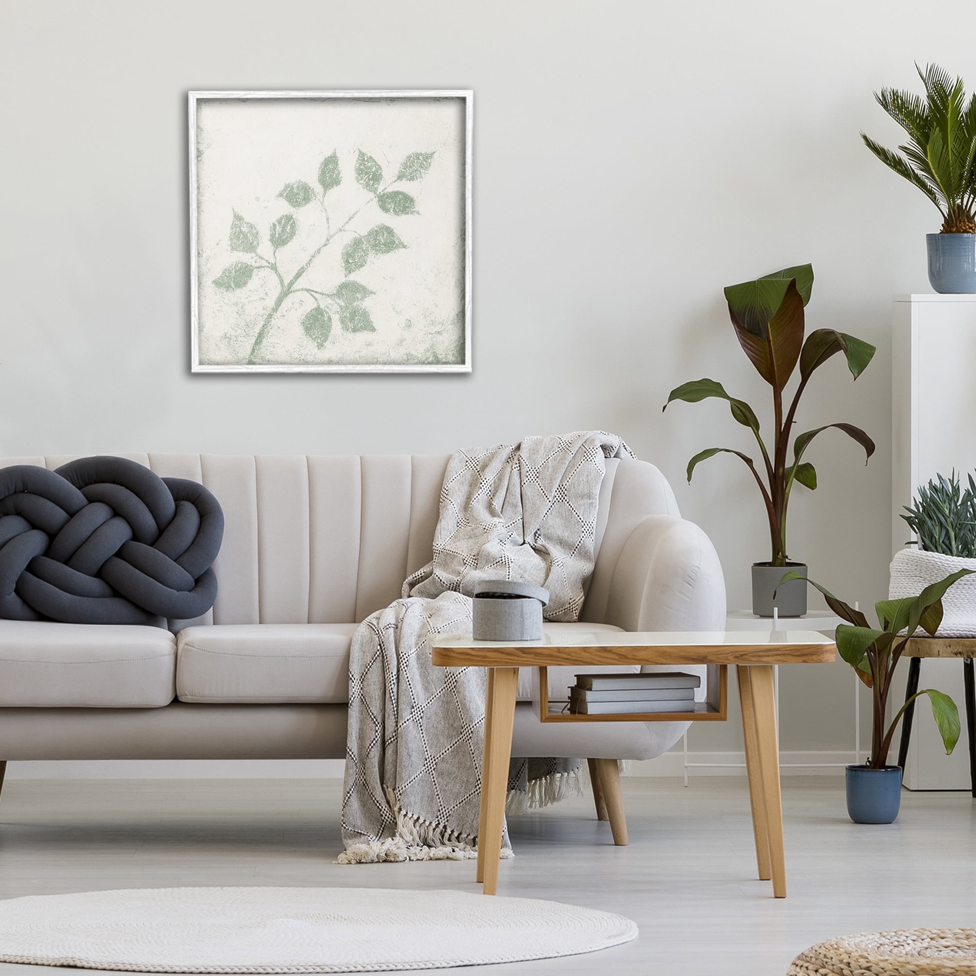 Stupell Industries November Leaves Tree Branches White Framed Giclee Art, design by Michael Marcon
