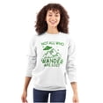 thumbnail image 3 of Not All Who Wonder Are Lost UFO Cute Unisex Plus Fleece Graphic Sweatshirt Brisco Brands 2X, 3 of 5