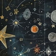 thumbnail image 6 of JRXY The Dazzling Stars and Dreamy Night Sky Round Tablecloth White, 6 of 8