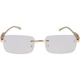 thumbnail image 4 of GFDYREE Rimless Oversized Sunglasses for Women Men Rectangular Frameless Fashion Shades, 4 of 7