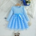 thumbnail image 2 of Tkrady Dress for Girls Autumn Winter New Long Sleeve Mesh Sparkly Cute Sweet Dresses, Sizes 1-6 Years, 2 of 6