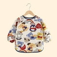 thumbnail image 4 of snilers Long Sleeved Bibs for Baby Girl Reversible Waterproof Bib with Sleeves Fall Winter Clothing Stain Resistance Smock Pullover Tops Size 120, 4 of 4