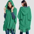 thumbnail image 2 of HJYCHN Women's Winter Wear Convertible Scarf Shawl Sleeve Hat Outerwear Accessory for Cold Weather Fashion Green One Size, 2 of 6