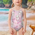 thumbnail image 2 of Kuromi And My Melody Girls One Piece Swimsuits Hawaiian Summer Swimwear Beach Bathing Suit Outfits, 2 of 6